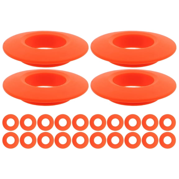 LOLIPPYY 24Pcs Universal Kayak Paddle Drip Rings Orange Water Guard with Enhanced Splash Protection