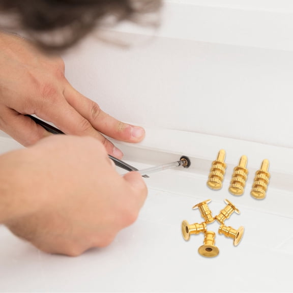 LOLIPPYY Golden Zinc Alloy Furniture Connectors for Durable Table Leaf Support