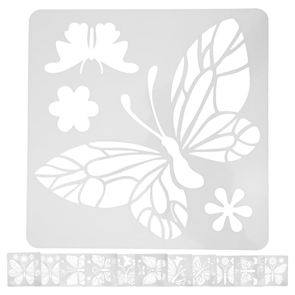 LOLIPPYY 24pcs Butterflies Wall Plank Templates Butterflies Painting Stencil