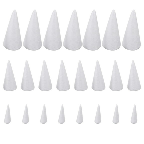 LOLIPPYY 24pcs Christmas Cones Children Handmade Craft Cone Accessories