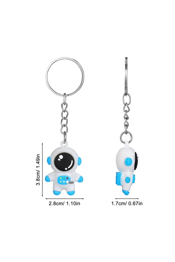 24pcs Mini Astronaut Keychains: Space Keychain Charms - Spaceman Bag Pendants - Outer Space Party Favors for Birthday Return Gifts Goodie Bag Fillers