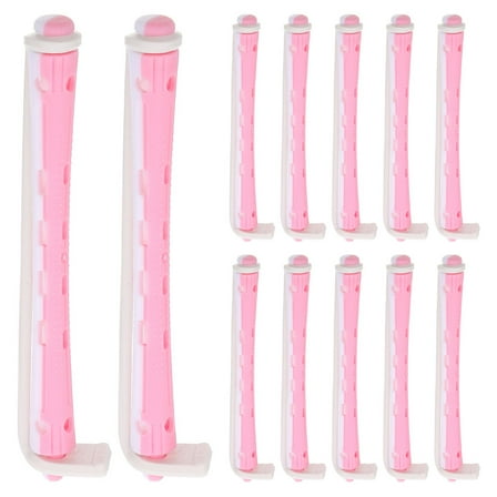 LOLIPPYY 24pcs Flexible Plastic Perm Rods Curling Rods Hair Rollers Curl Rods Perm Rollers Hair Curling Tools for Women