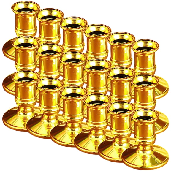 LOLIPPYY 24pcs Vintage Candlesticks Home Candleholder Adorns Plastic Candle Holder