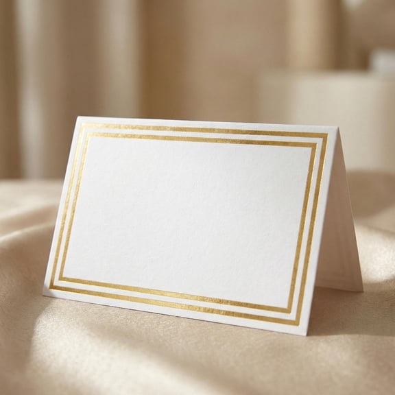 LOLIPPYY 25Pcs Double Sided Foldable Place Cards for Wedding Seating Plans and Restaurant Reserved Signs