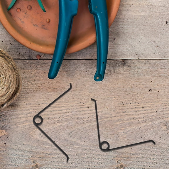 LOLIPPYY 25Pcs Durable Black Steel V Shape Springs for Handheld Garden Pruners Flexible and Strong