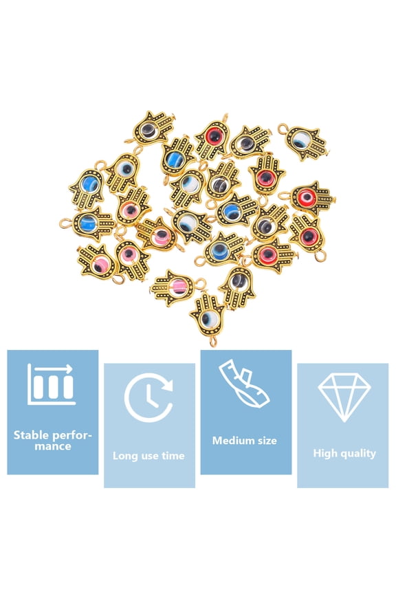 25Pcs Eye Charms for Jewelry Making Assorted Color Jewelry Accessories