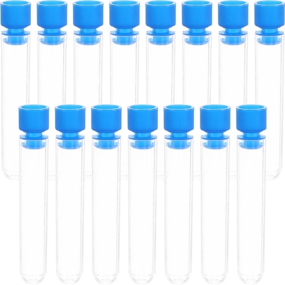 LOLIPPYY 25Pcs Laboratory Analysis Test Tubes with Lids for Sample Storage and Collection