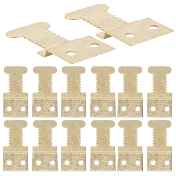 LOLIPPYY 25Pcs Metal Frame Hooks Picture Hanging Tool Heavy Duty Picture Hangers in Khaki