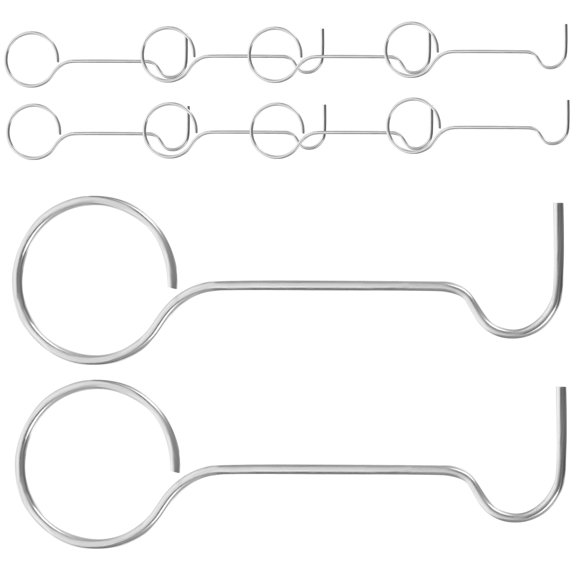 LOLIPPYY 25Pcs Reusable Stainless Steel Drain Hooks for Bathroom Tub and Shower Grate