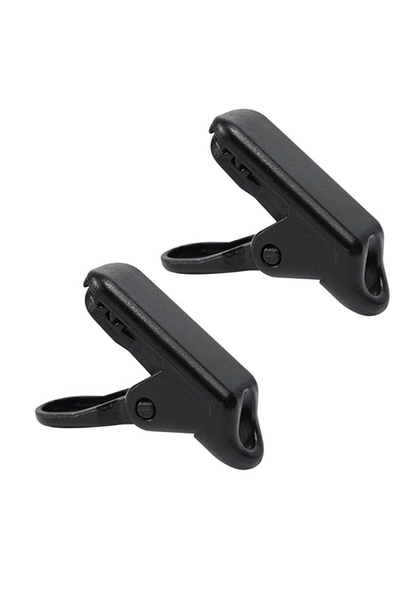 25Pcs Tent Tighten Clips Black Plastic Clamps with Barb Design for Secure Tent Anchoring