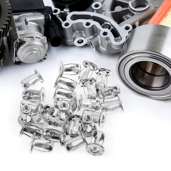 LOLIPPYY 25Pcs Threaded Insert Set Plated Silver for Hardboard Easy Installation and Long Life