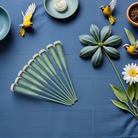 LOLIPPYY 25Pcs Transparent Plastic Floral Tubes with Caps for Fresh Flower Stem Hydration