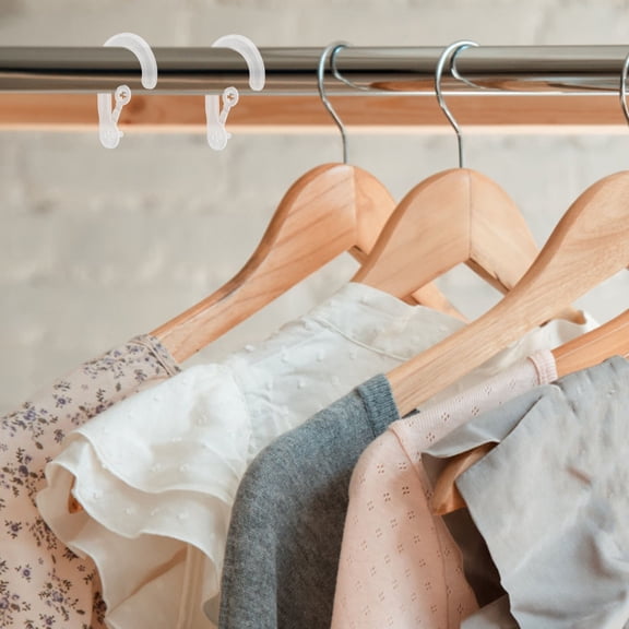 LOLIPPYY 25Pcs Transparent Plastic Sock Display Hooks for Home and Retail Organization