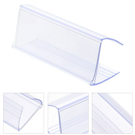 LOLIPPYY 25Pcs Transparent Plastic Tag Holders For Organizing Prices In Retail Environments