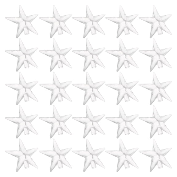 LOLIPPYY 25Pcs Transparent Star String Light Bulbs Cover Decorative Lamp Shade Protectors for Outdoor Patio Garden