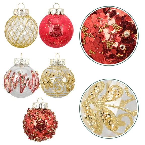 LOLIPPYY 25pcs Christmas Decoration Ball Red Plastic Round for Special Occasions Photographers