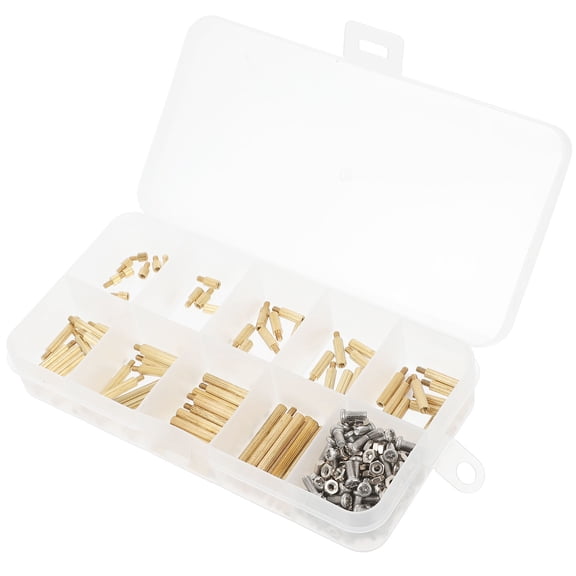 LOLIPPYY 270-Piece Brass Insert Nuts Knurled for Screws, Golden Copper, Hardware for Easy Installation and Repair