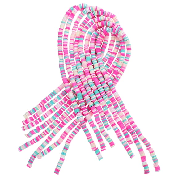 LOLIPPYY 2800pcs 6mm Flat Polymer Clay Beads Kit for Bracelet Making Jewelry Crafts Supplies Set for Christmas Party