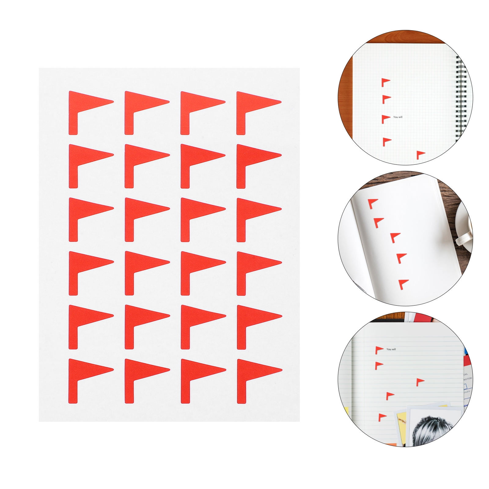 LOLIPPYY 288Pcs Red Flag Marking Stickers Paper Label Stickers with ...