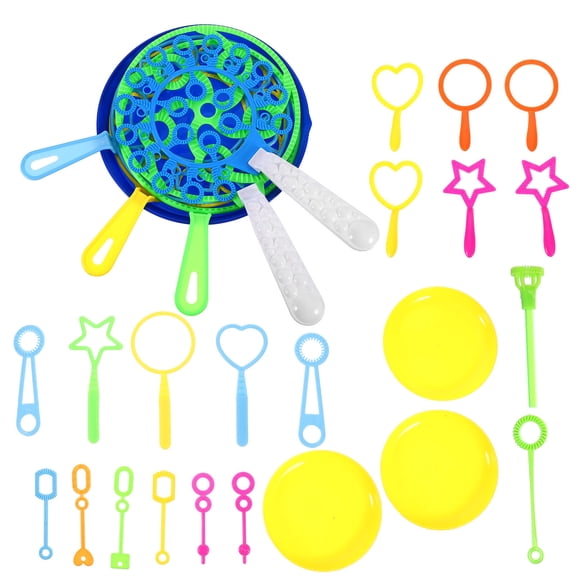LOLIPPYY 28Pcs Bubble Wand Set Assorted Colors for Blowing Giant Outdoor Bubbles