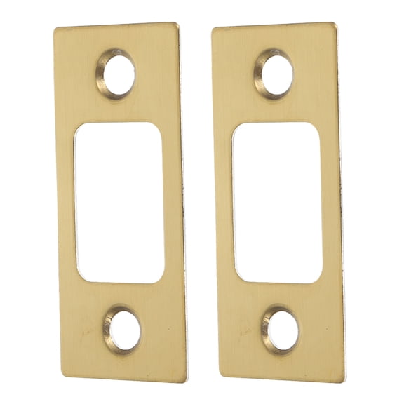 LOLIPPYY 2PCS Deadbolt Hardware Plate Rectangular Lock Strike Plate Stainless Steel for Homeowners
