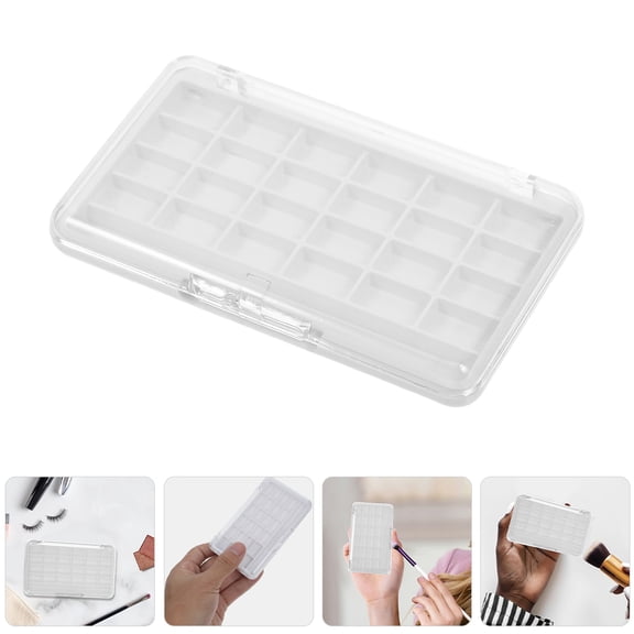 LOLIPPYY 2PCS Empty Makeup Palettes with White Multifunctional Design for Eyeshadow Pans Organizer