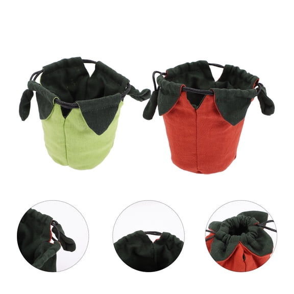 LOLIPPYY 2PCS Tea Bags Empty Linen Portable Teacup Pouch for Home Use