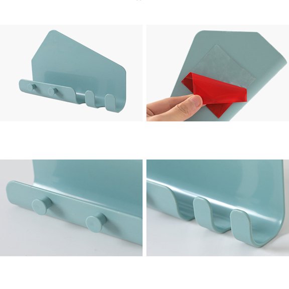 LOLIPPYY 2PCS Wall Mounted Mobile Phone Bracket Blue PP For Mobile Phone In Bedroom