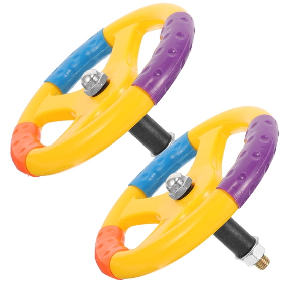 LOLIPPYY 2Pack Children's Steering Wheel Toys Plastic Assorted Color for Indoor Fun