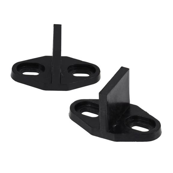 LOLIPPYY 2Pack Floor Guide for Sliding Barn Door POM Black Non-Grooved Door Compatible