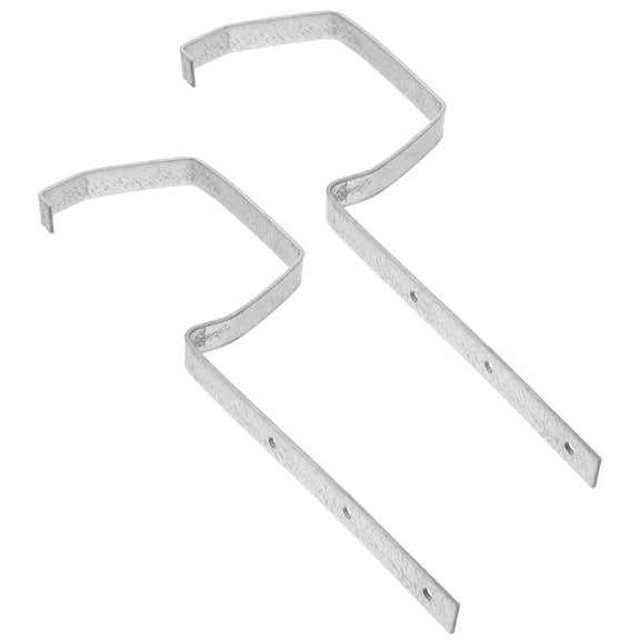 LOLIPPYY 2Pack Metal Gutter Bracket Silver Down Spout Drain Extension Prevent Gutter Blockages Balconies Garages