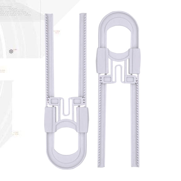 LOLIPPYY 2-Pack White Sliding Safety Latches U-Shaped Cabinet Locks for Childproofing and Home Safety