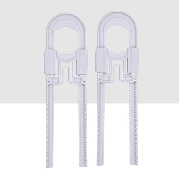LOLIPPYY 2Pack White U Shaped Safety Locks Sliding Cabinet Childproof Locks for Home Protection