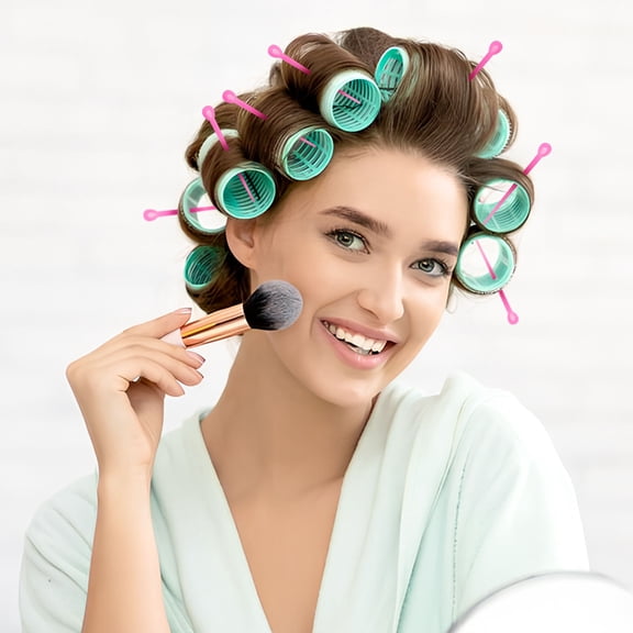 LOLIPPYY 2Packs Plastic Perming Needles Hair Roller Pins Durable Styling Accessories for Hairdressing Blue Color