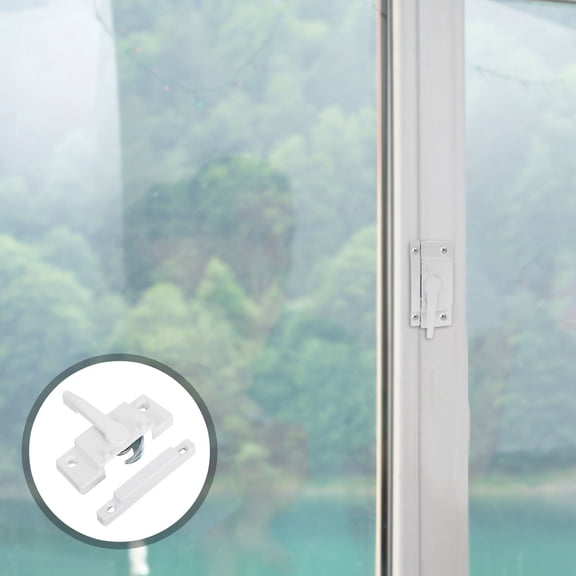 LOLIPPYY 2-Pack White Window Sash Locks with Anti-Slide Locking Mechanism for Secure Home Window Safety