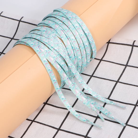 LOLIPPYY 2Pair Flat Shoe Lace for Casual and Sports Shoes Assorted Color Polyester