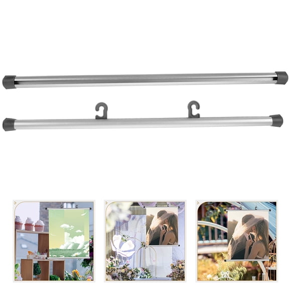 LOLIPPYY 2Pairs Alloy Poster Hanger for Home Wall Scrolls Canvas and Fabric Display
