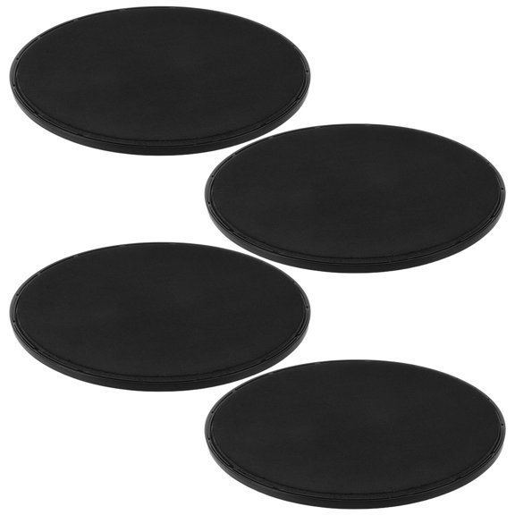LOLIPPYY 2Pairs Black Pilates Gliding Discs with Rounded Edges Protect Floors for Core Exercises