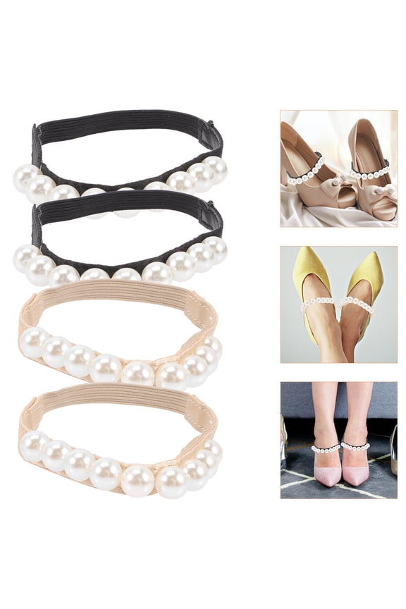 2Pairs Elastic Anti Loose High Heel Shoe Straps Detachable Ankle Straps for Comfort