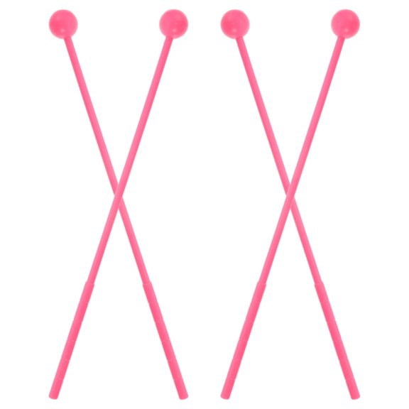 LOLIPPYY 2Pairs Percussion Mallets Plastic Handle Marimba Mallets Medium for Glockenspiel Xylophone