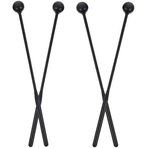 LOLIPPYY 2Pairs Sturdy Plastic Rubber Drumsticks for Musical Instrument Performance and Practice