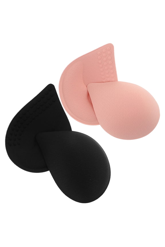 2Pairs Water-Drop Shaped Bra Pads Inserts for Yoga Bra and Bikini Tops with Ventilated Latex