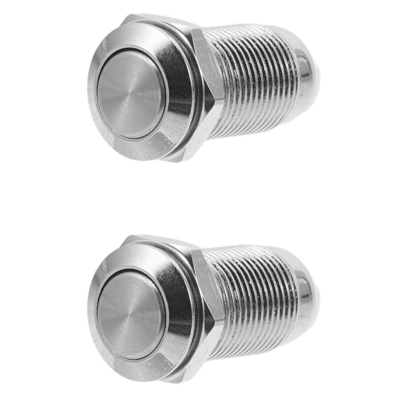 LOLIPPYY 2-Pack Momentary Push Button with 2 Terminals for Car Dashboard and Auto Accessories Replacement