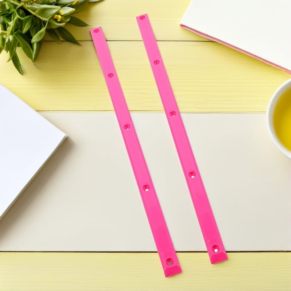 LOLIPPYY 2Pcs ABS Skateboard Deck Rail Protectors in Pink for Universal Longboard Guard Kit