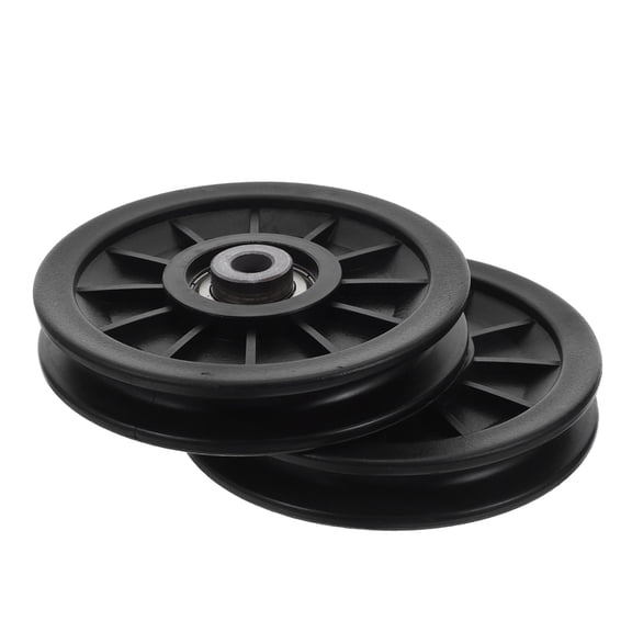 LOLIPPYY Set of 2 Black Abrasion-Resistant Pulley Wheels for Gym Equipment Exercise Machine Parts