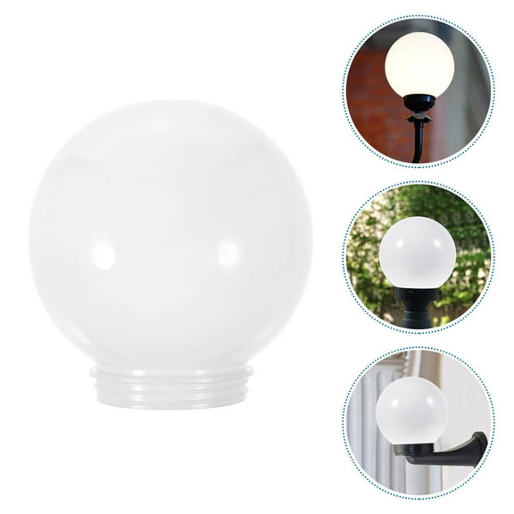LOLIPPYY 2Pcs Acrylic Globe Lamp Shade Replacement Cover for Ceiling Pendant Light Fixtures in White