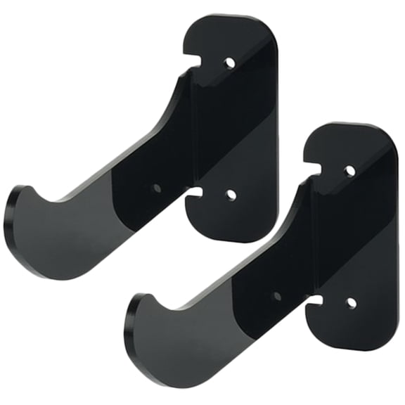 LOLIPPYY 2Pcs Acrylic Wall Hanger for Yoga Mat Storage with Towel and Exercise Band Holder in Black