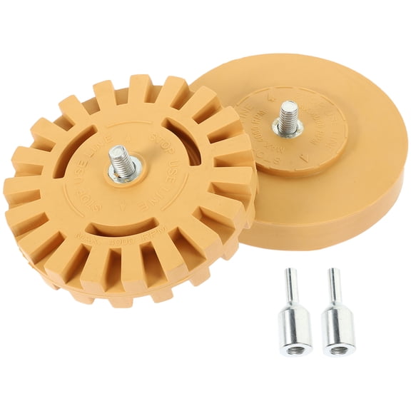 LOLIPPYY 2-Pack Adhesive Remover Rubber Eraser for Car Wheels with Heat Dissipation and Alternating Slot Design