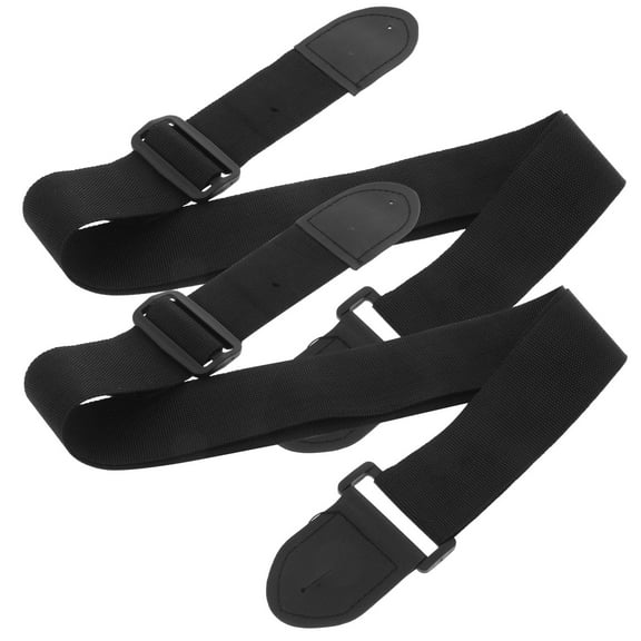 LOLIPPYY 2Pcs Adjustable Black Guitar Strap for Classical and Folk Guitars with Comfort Fit