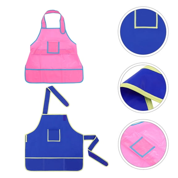 LOLIPPYY 2Pcs Adjustable Waterproof Painting Smocks with Pockets for and Baking